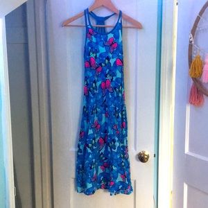 (Kids)  Sleveless long butterfly dress